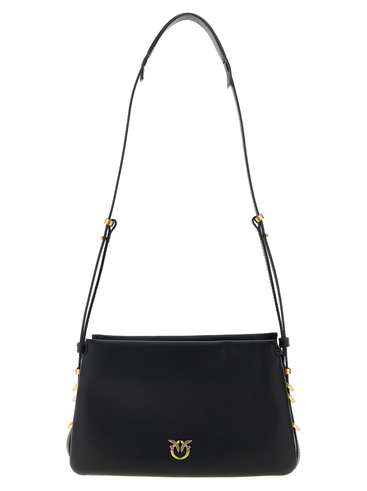 PINKO Black Calfskin Crossbody Bag