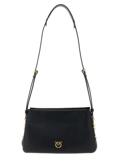 PINKO Black Calfskin Crossbody Bag