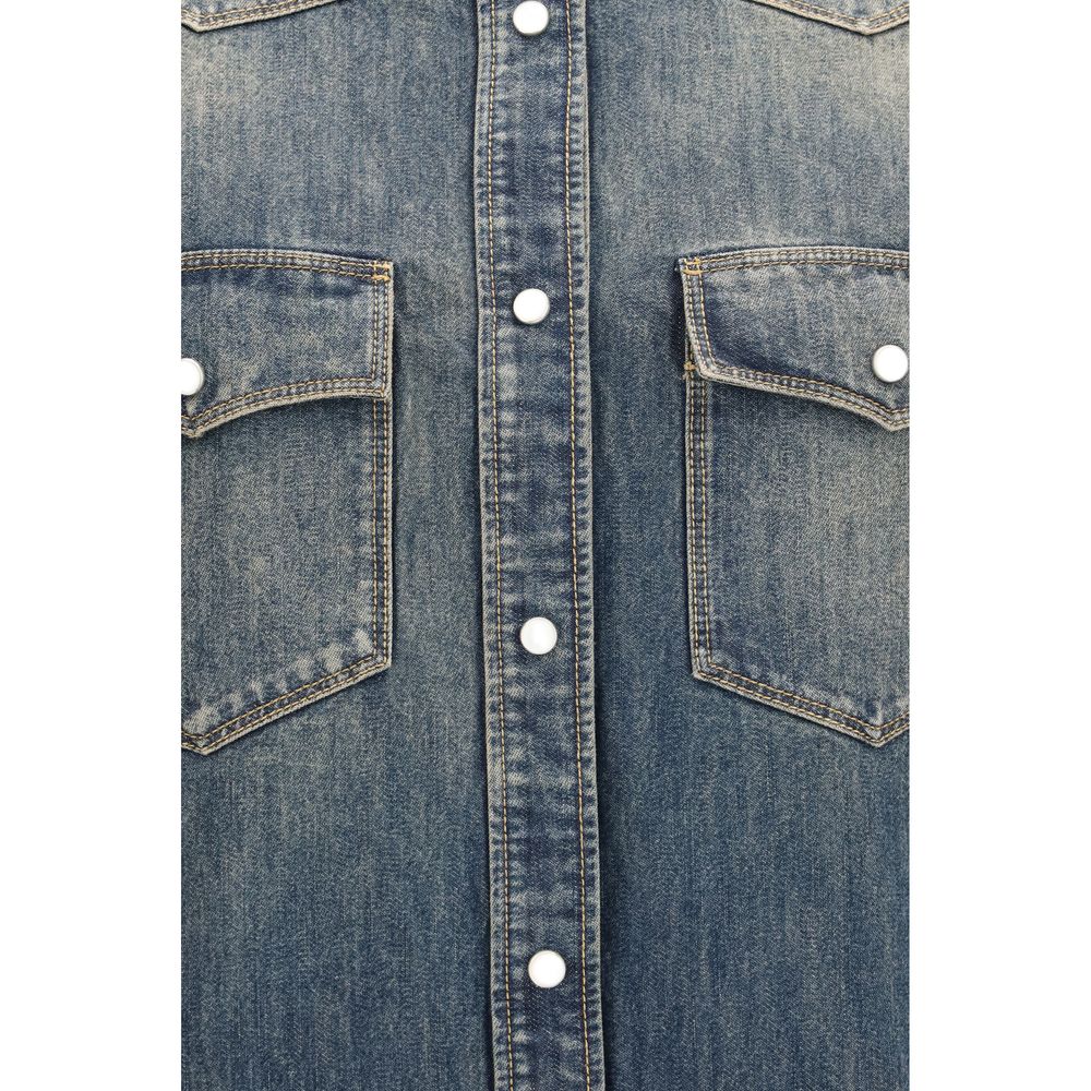 Fendi Blue Denim Shirt