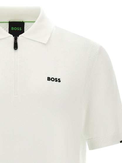 Hugo Boss White Cotton Polo Shirt