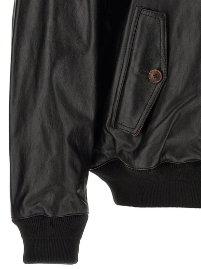 Baracuta Black Cowhide Leather Jacket