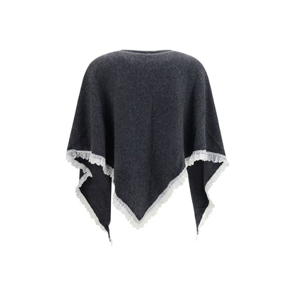 Ganni Gray Wool Oves Aries Scarf