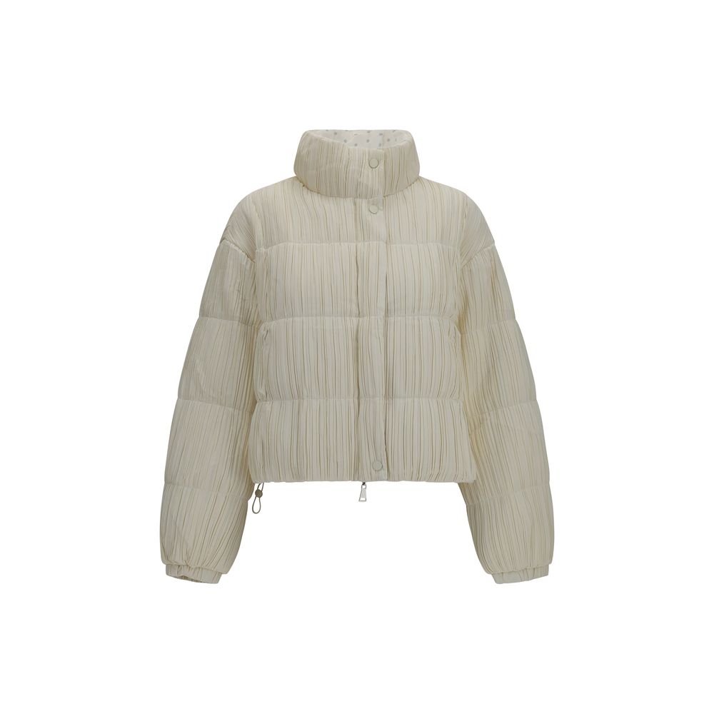 Gongdid Design Beige Polyester Full-Length Jacket