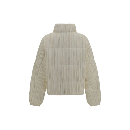 Gongdid Design Beige Polyester Full-Length Jacket