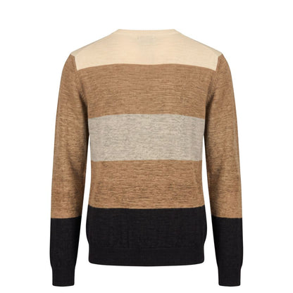 Roberto Pepe Luxury Beige Wool Men Sweater