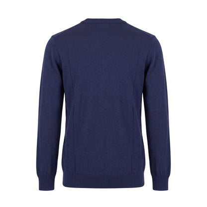 Roberto Pepe Luxury Blue Wool Men Sweater