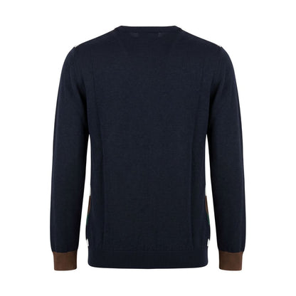 Roberto Pepe Luxury Blue Wool Men's Sweater