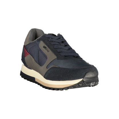 Gas Blue Polyurethane Men's Sneaker