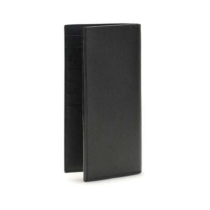 Saint Laurent Black Calf Leather Bos Taurus Wallet