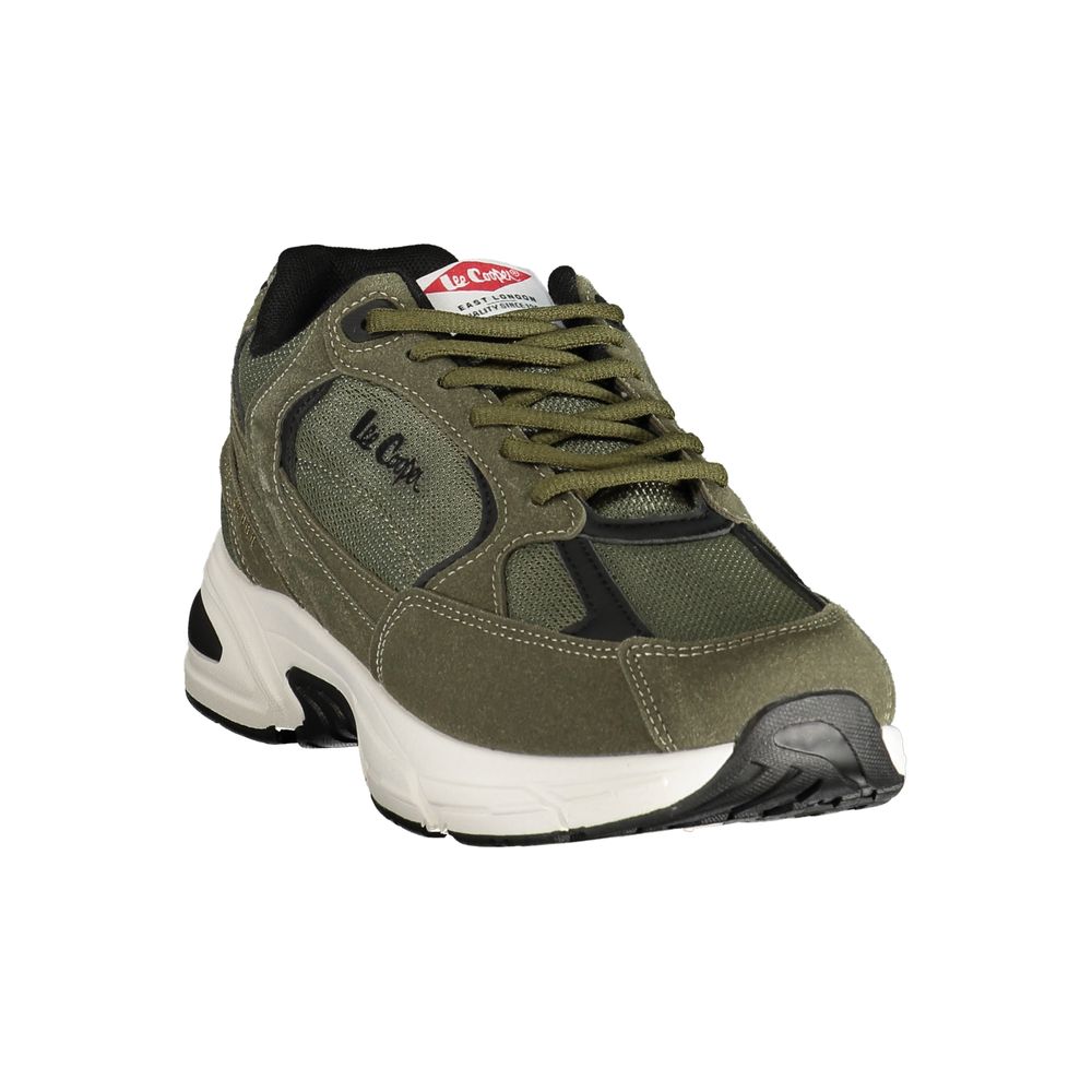 LEE COOPER Green Polyester Athletic Sneakers