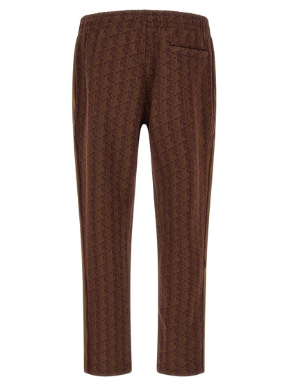 Lacoste Brown Polyester Joggers (Workout Pants)