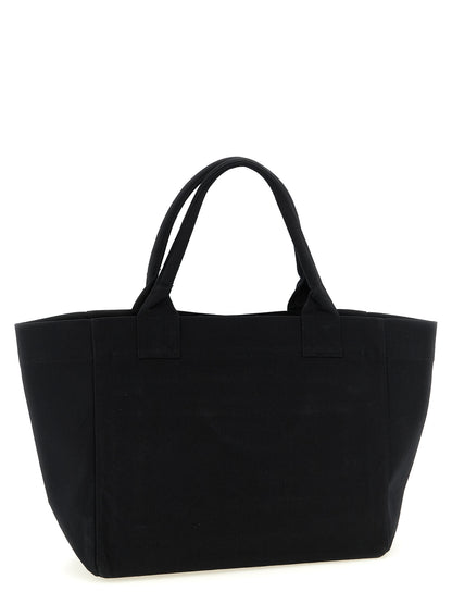 Ganni Black Recycled Cotton Tote Bag