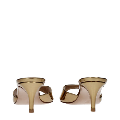 Gianvito Rossi Gold Leather Platform Sandals