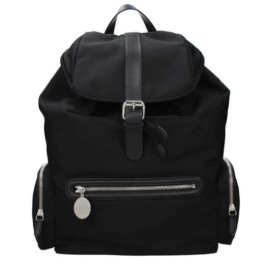 Backpack by Stella McCartney for women in eco-nylon & polyamide black features an ultra-portable silhouette from the Eco-Nylon & Polyamide Backpack range, with a secure , ample , and versatile backpack-strap & adjustable-strap.
