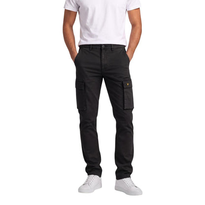 Lyle & Scott Black Cotton Cargo Pants