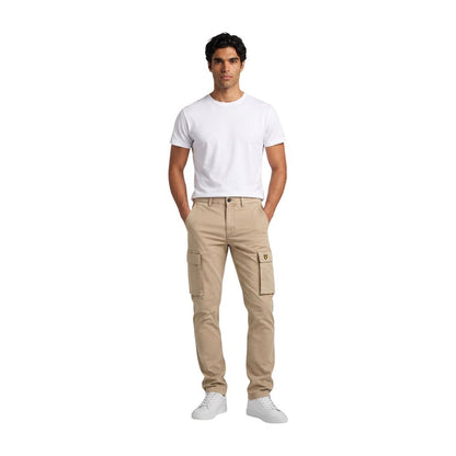 Lyle & Scott Beige Cotton Cargo Pants