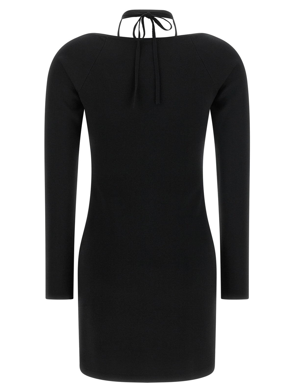 Elisabetta Franchi Women's Halter Wide Neck &Halter Polyamide & Viscose Dress - Black Gold