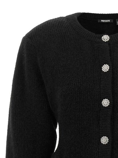 ROTATE BIRGER CHRISTENSEN Black Wool Cardigan