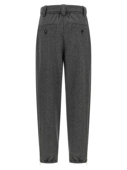 Brunello Cucinelli Gray Virgin Wool Cargo Pants