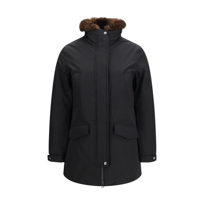 Woolrich Black Cotton Parka