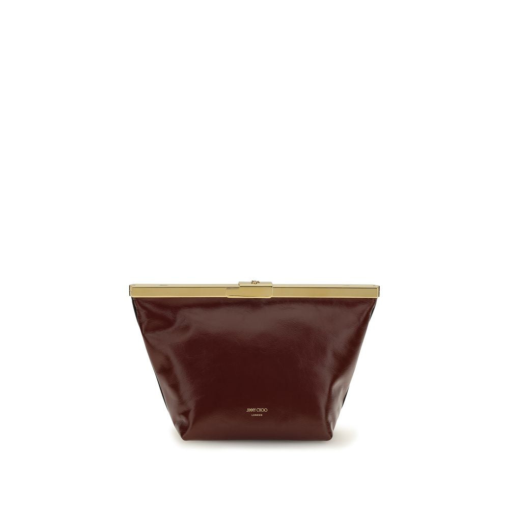 Jimmy Choo Bordeaux Calf Leather Bos Taurus Shoulder Bag