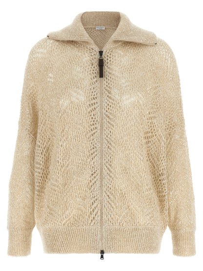 Brunello Cucinelli Beige Polyamide Cardigan