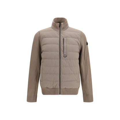 Moose Knuckles Men's High Collar Polyester & Viscose Puffer Jacket - Bicolour