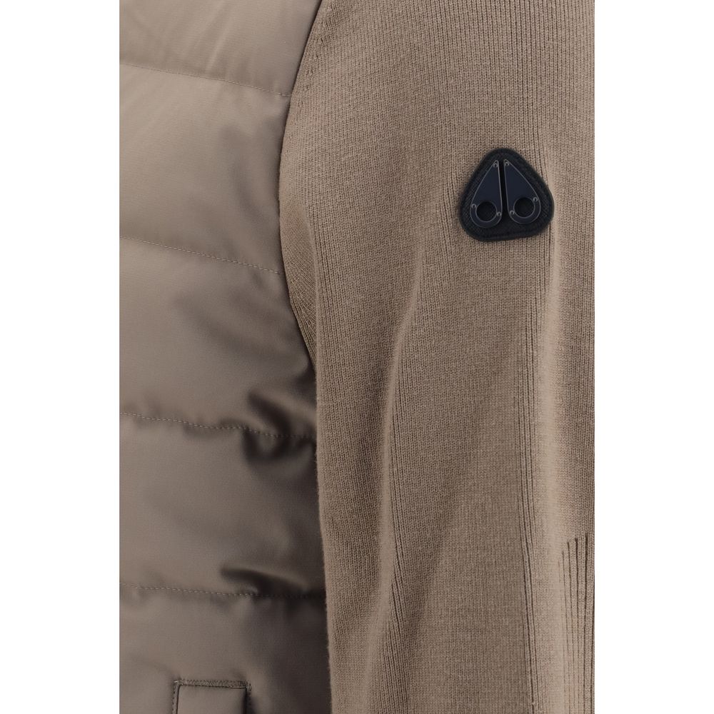 Moose Knuckles Men's High Collar Polyester & Viscose Puffer Jacket - Bicolour