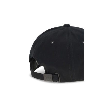 Y-3 Black Cotton Cap (Baseball Hat)