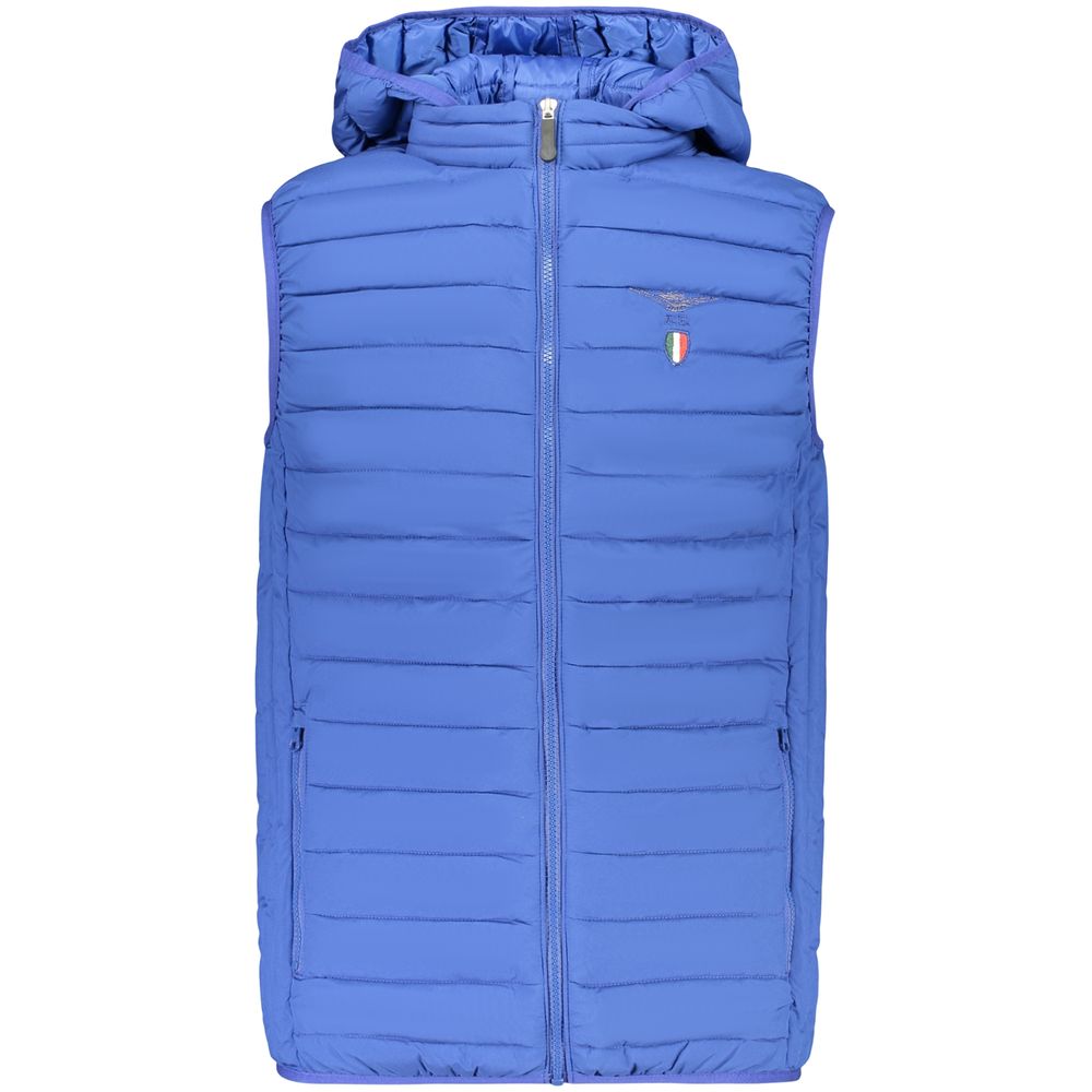 Accademia Militare Blue Polyester Sleeveless Jacket