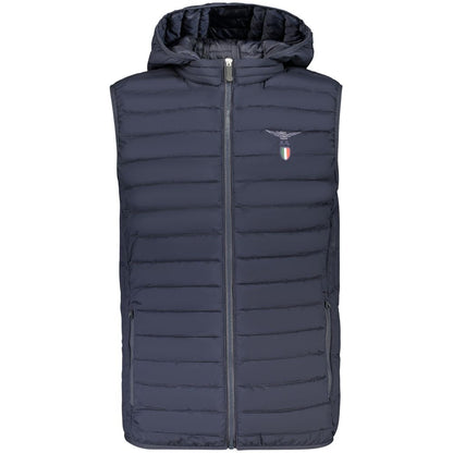 Accademia Militare Blue Polyester Sleeveless Jacket