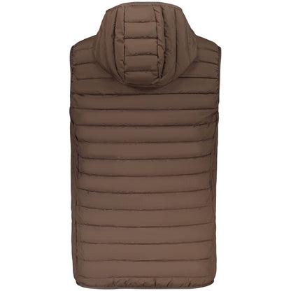 Accademia Militare Brown Polyester Sleeveless Jacket