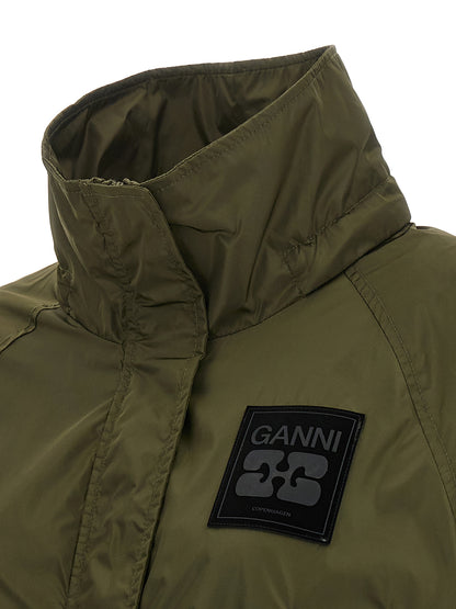 Ganni Bicolor Recycled Polyamide Coat