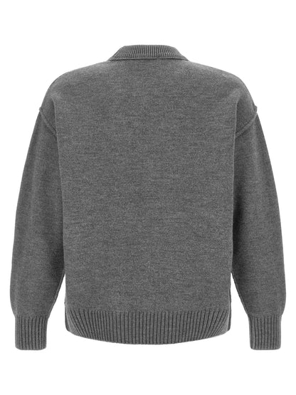 Ami Paris Gray Wool Cardigan