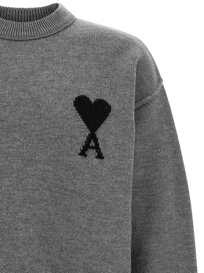 Ami Paris Gray Wool Cardigan