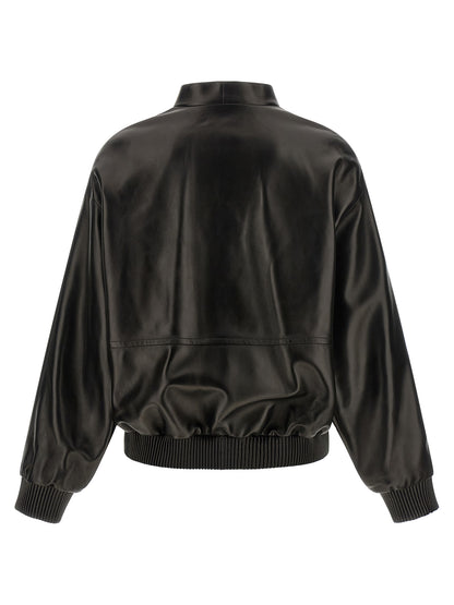 Khaite Black Lamb Leather Leather Jacket