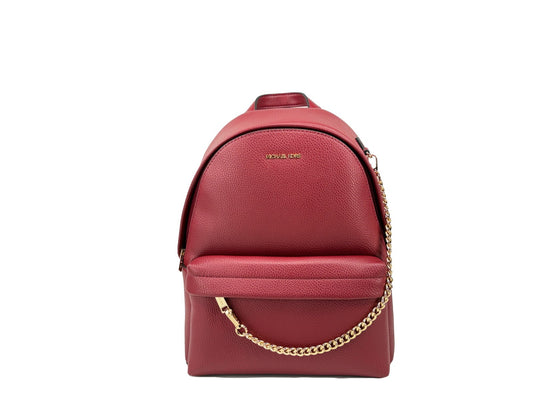 Large Backpack by Michael Kors for women in leather cherry, gold & red presents a versatile Leather Large Backpack design, showcasing a secure zipper with ample and versatile handle, backpack-strap & adjustable-strap for a versatile finish.