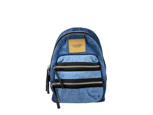 Medium Backpack by Marc Jacobs for women in denim silver presents a versatile Denim Medium Backpack design, showcasing a secure zipper with ample and versatile handle, backpack-strap & adjustable-strap for a versatile finish.