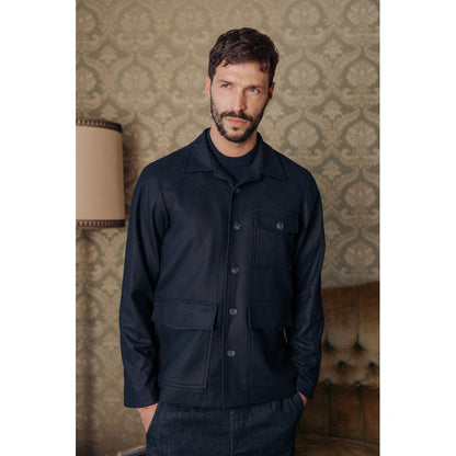 Autore Blue Cashmere Full-Length Jacket