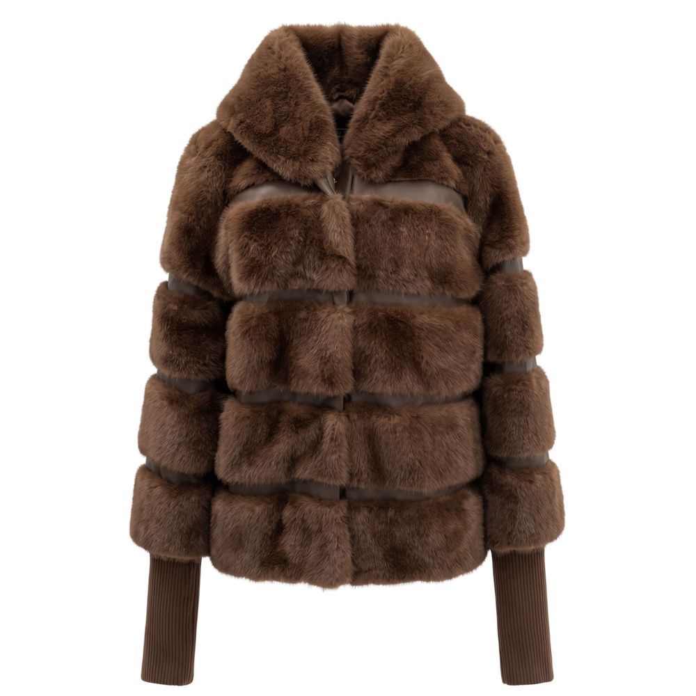 Baldinini Trend Brown Polyester Women Jacket