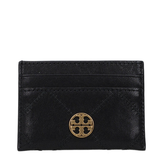 Tory Burch Black Leather Cardholder