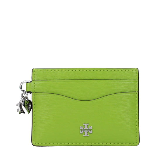 Tory Burch Green Leather Cardholder