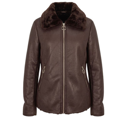 Baldinini Trend Brown Polyester Women Jacket