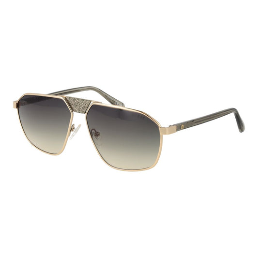 Sunglasses by Guess for men in metal & plastic and gradient, gold & green featuring an stylish aviator full-rim frame design with a sophisticated gold coloured frame finish and high-performance category-2-medium-tint gradient lens.
