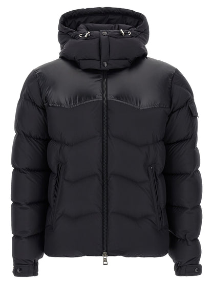Moncler Black Polyester Full-Length Jacket