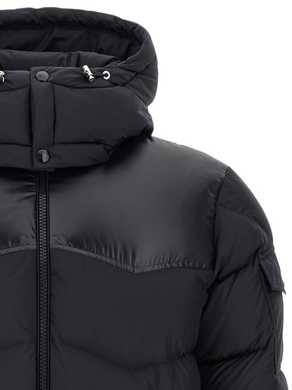 Moncler Black Polyester Full-Length Jacket