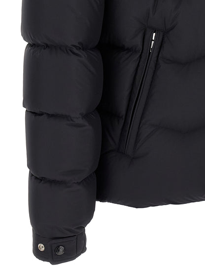 Moncler Black Polyester Full-Length Jacket