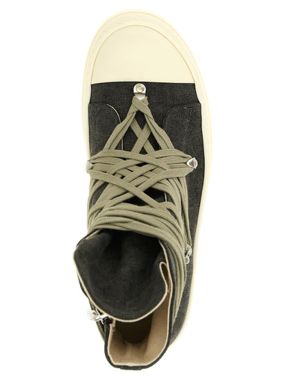 DRKSHDW Black Cotton High Top Sneakers