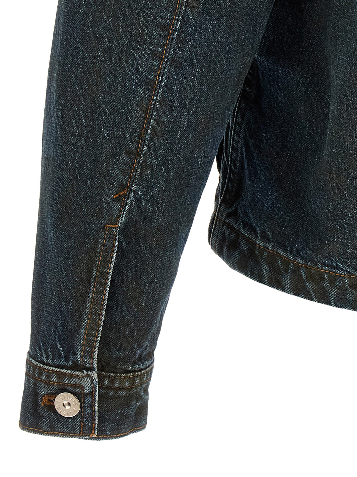 Stone Island Blue Cotton Denim Jacket
