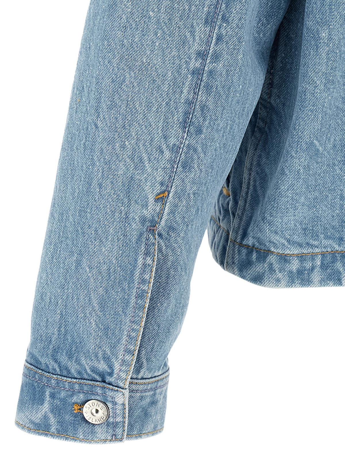Stone Island Blue Cotton Denim Jacket